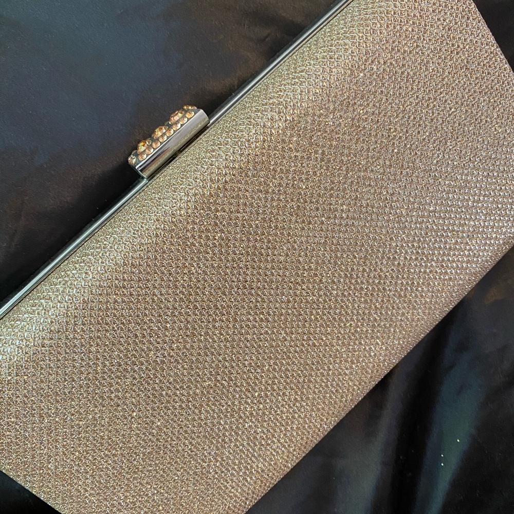 La Regale Gold clutch evening bag - New With Tags